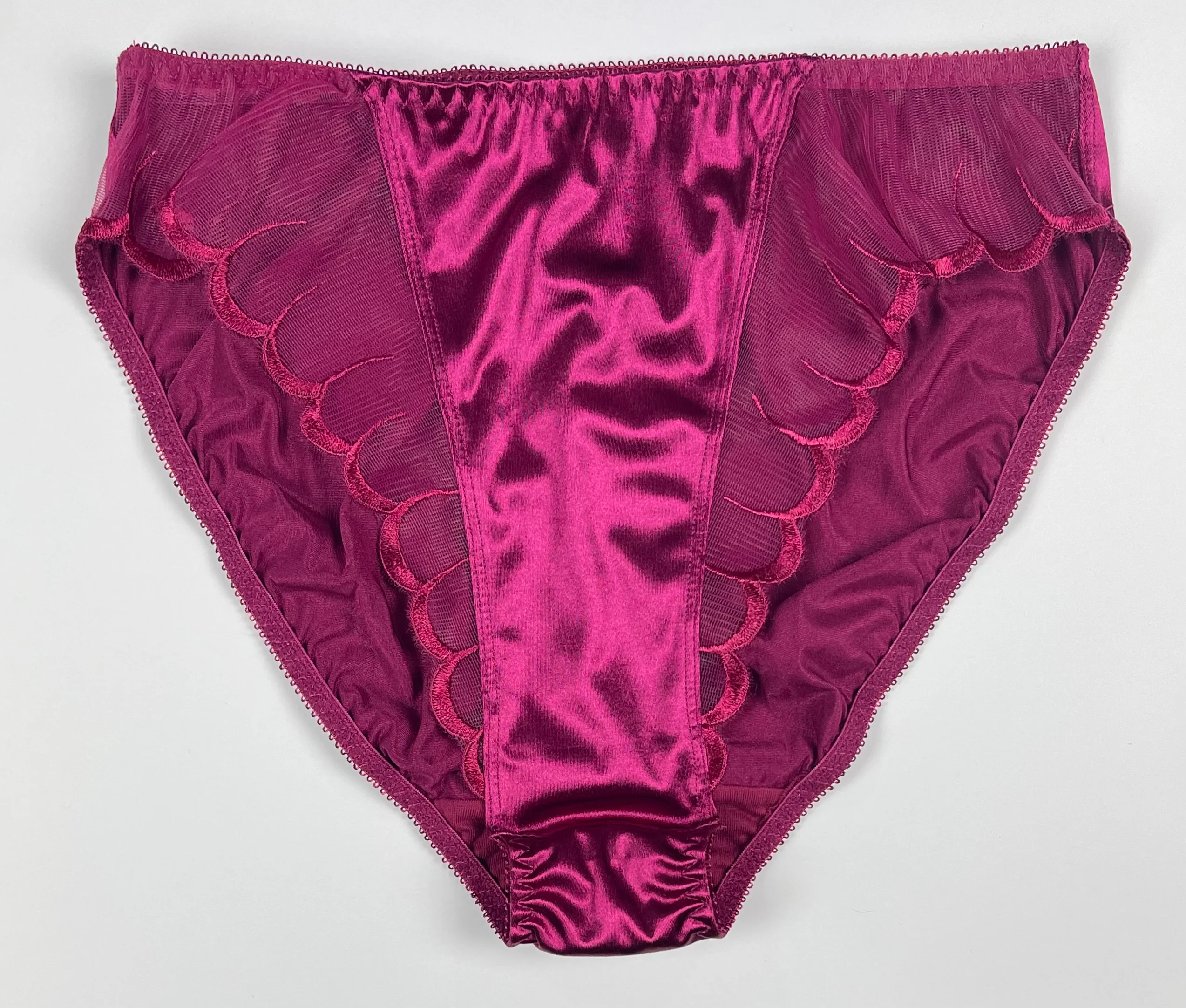 Mesh Accents Satin Panty