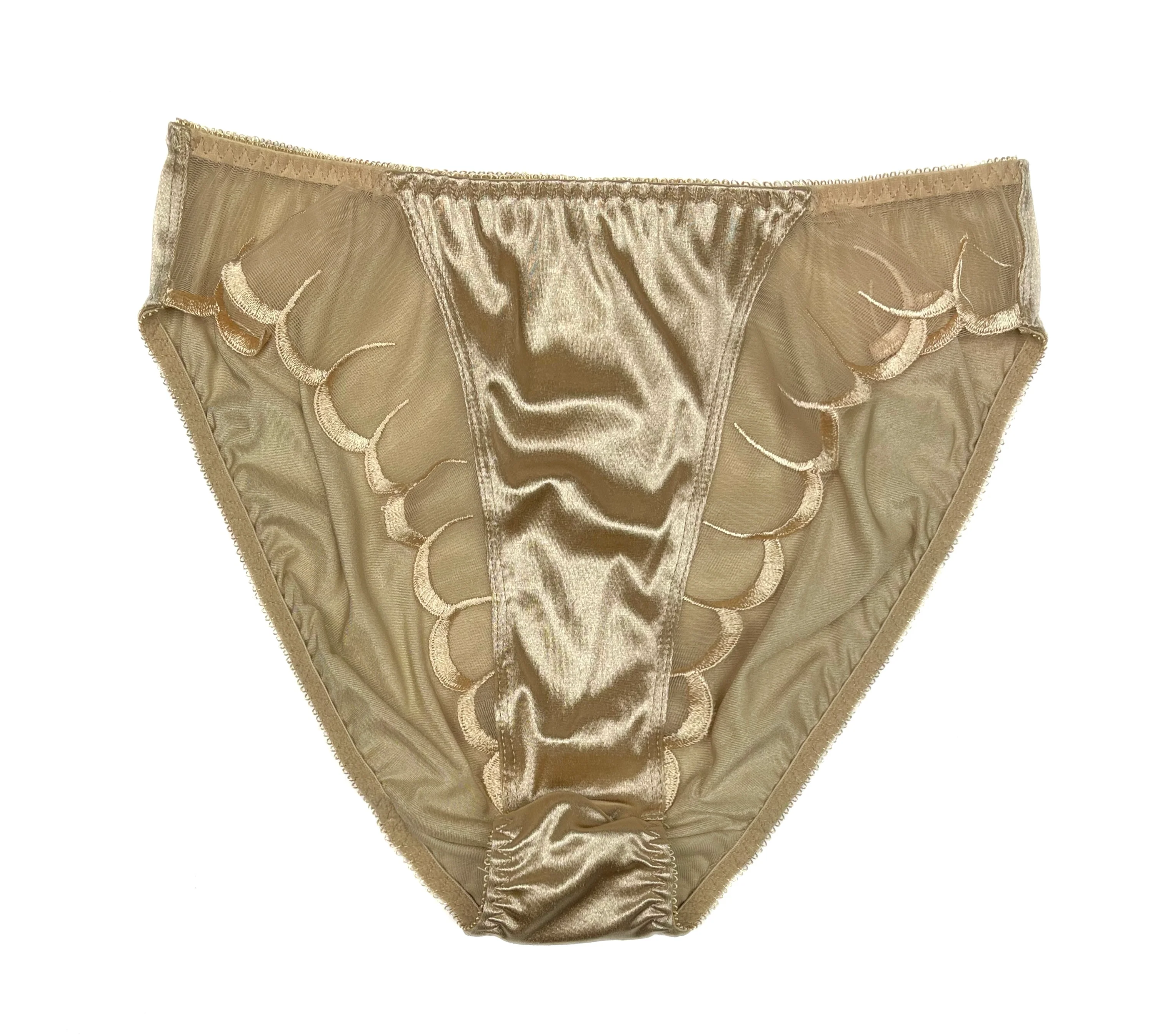 Mesh Accents Satin Panty