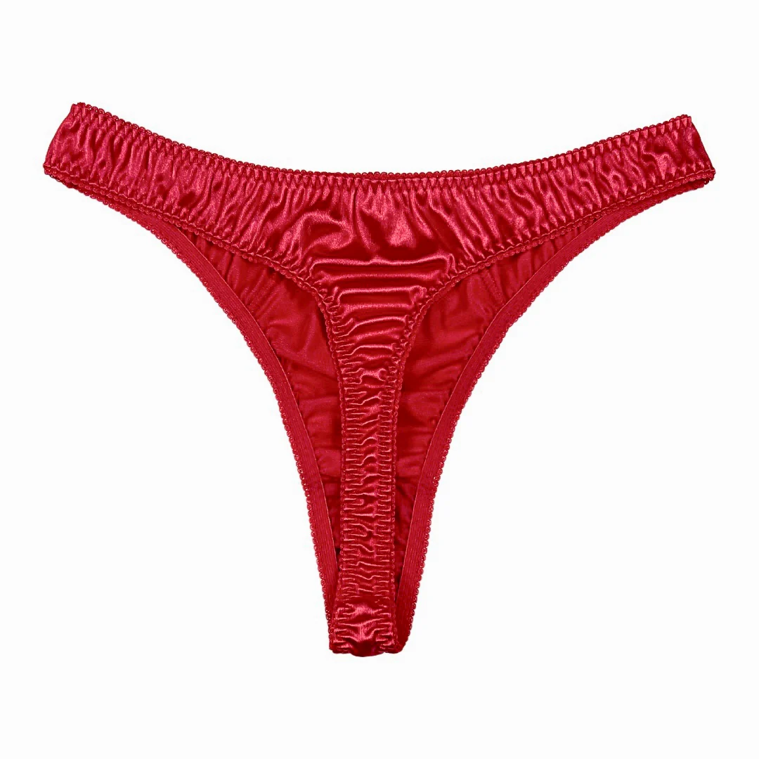 Retro Satin Thong - Image 3