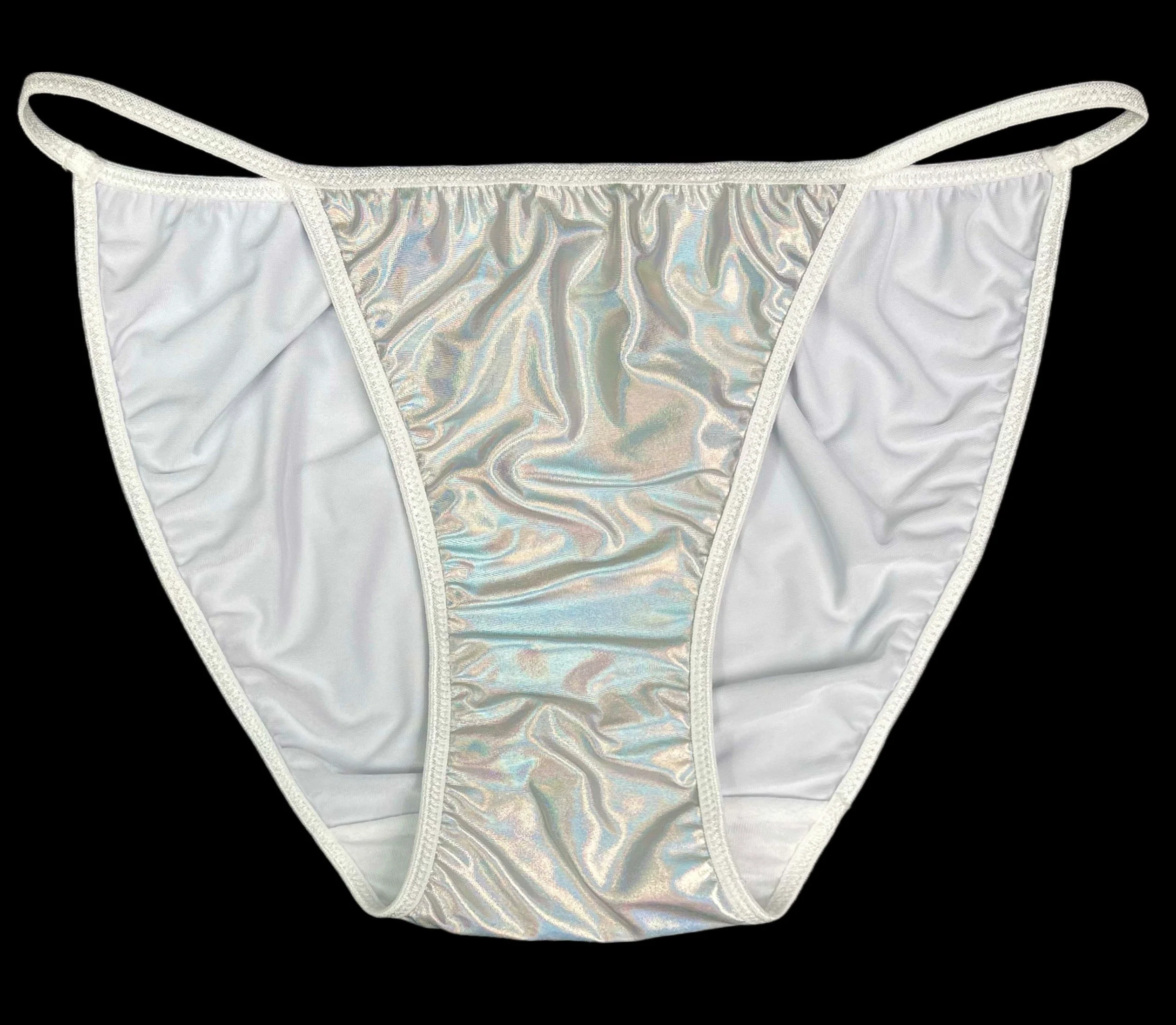Holographic String Bikini Scrunch-Butt 3/4 Ruched - Image 3