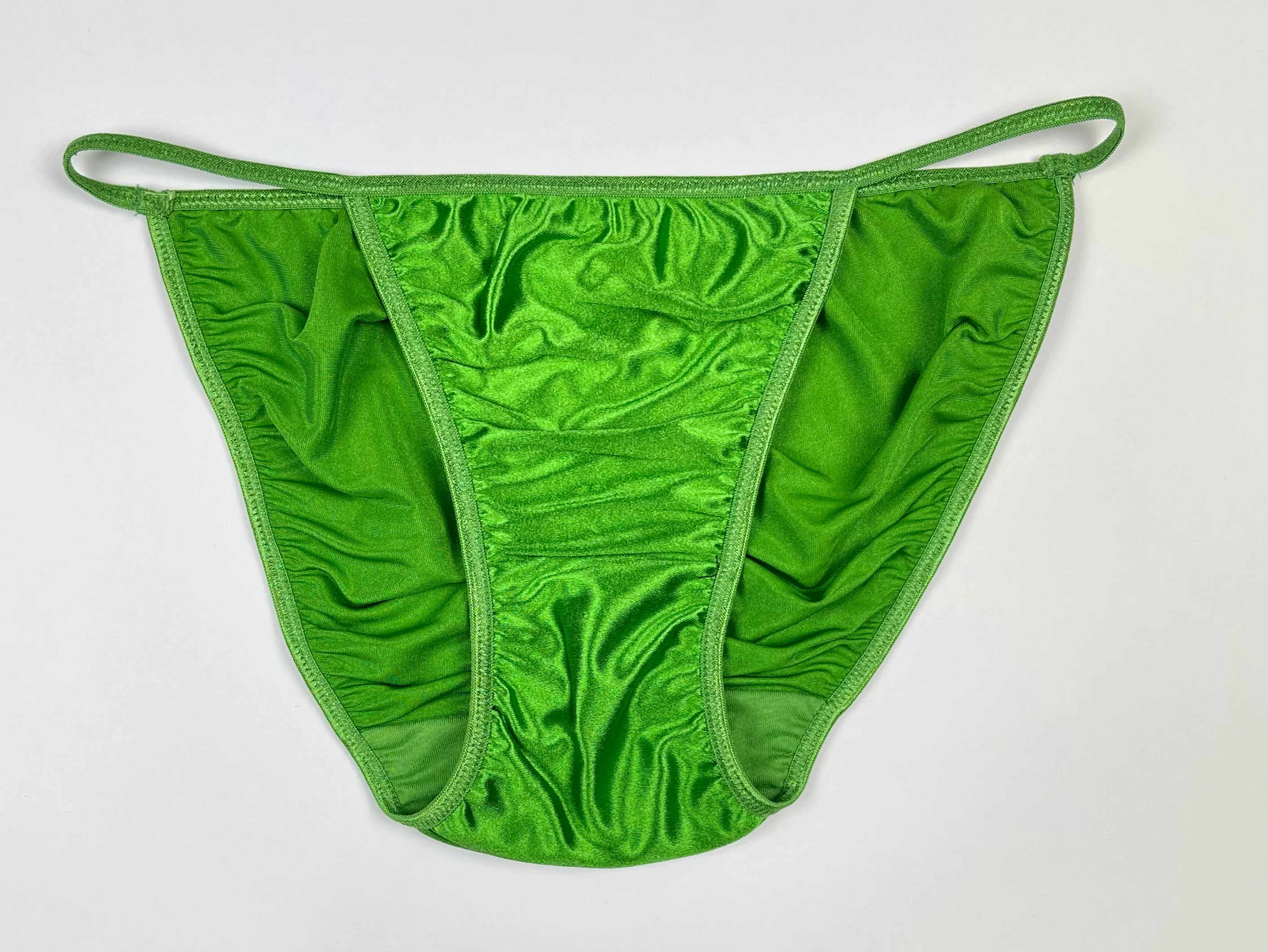 Satin String Bikini Scrunch-Butt 3/4 Ruched - Image 2