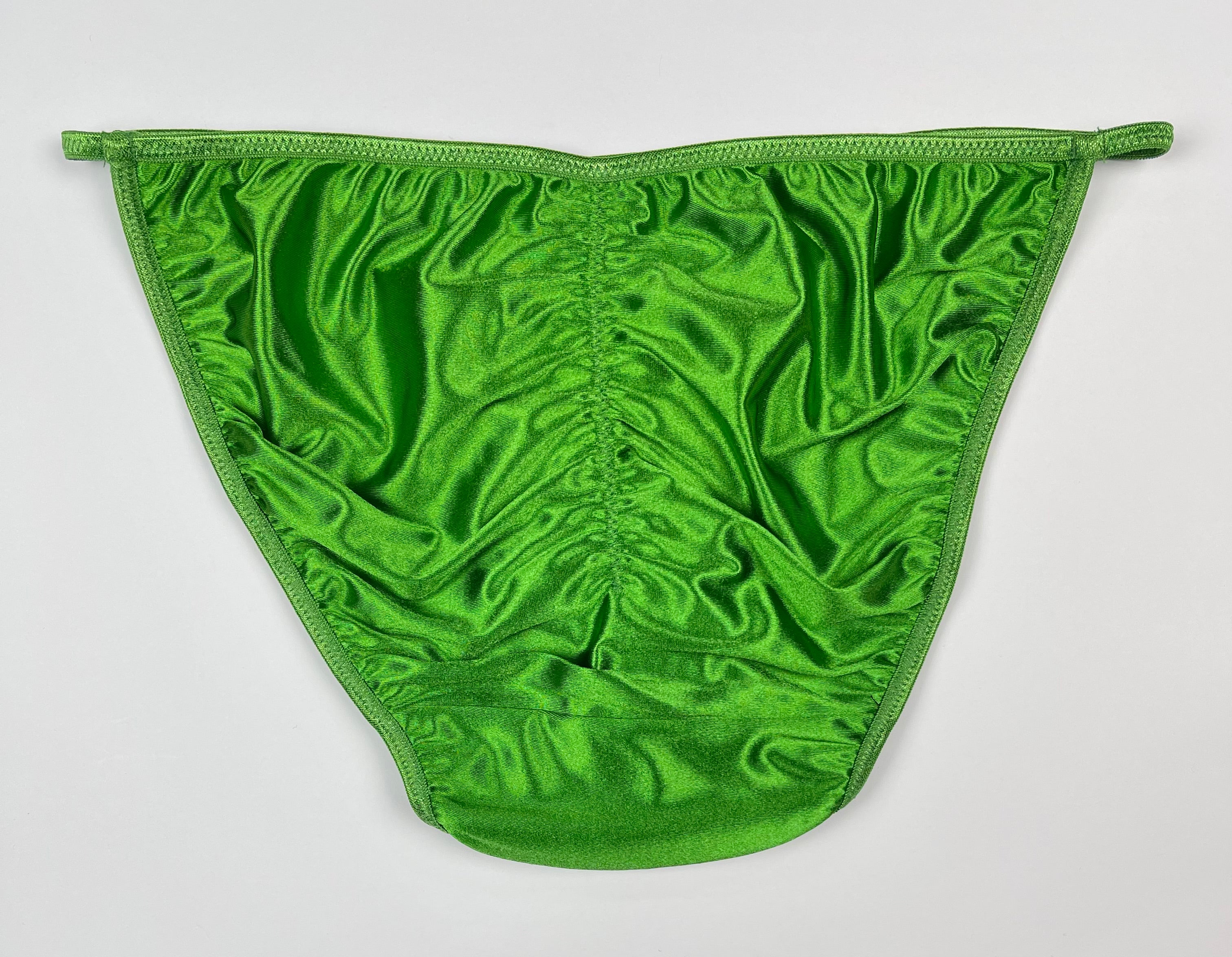 Satin String Bikini Scrunch-Butt 3/4 Ruched - Image 3